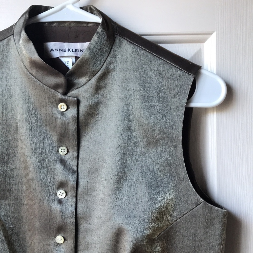 Vintage Anne Klein, Metallic Shimmer Vest